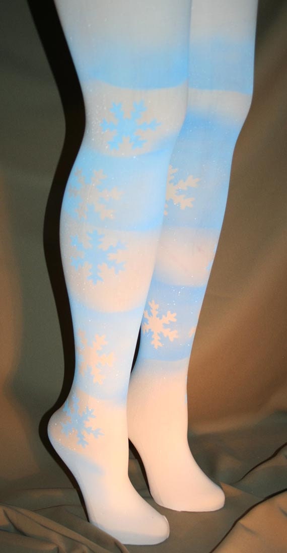 Kids icy white frozen elsa tights by on Etsy