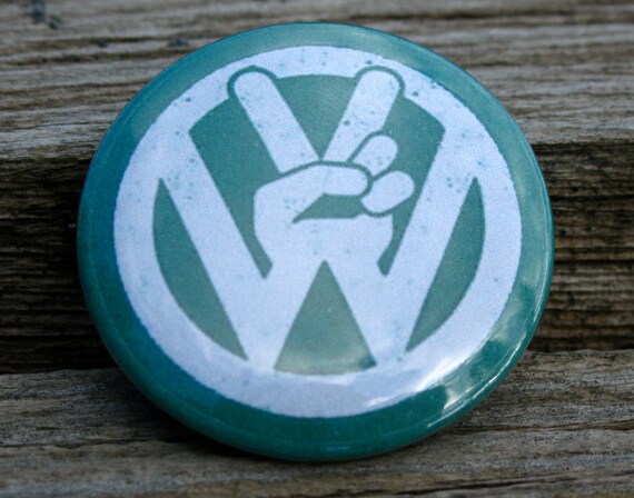 VW Bug VW Pinback Button Volkswagen Beetle By Bohemianapothecarium