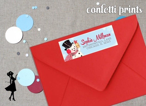 FROSTY - Holiday Address Label Personalized Printable Il_570xn