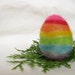 Rainbow Easter felt eggs, Wool Needle Felt, Easter and Spring Home Decor - set of 4 colorful eggs