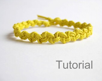 Macrame bracelet pattern tutorial pdf easy yellow how to instant download knotted step by step photo instructions jewelry diy