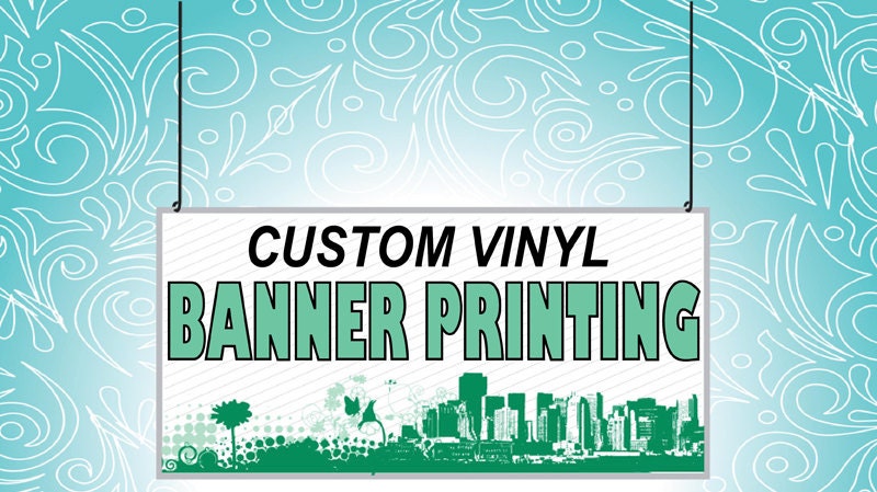 6x2 Custom Vinyl Banner ready to hang indoor outdoor color