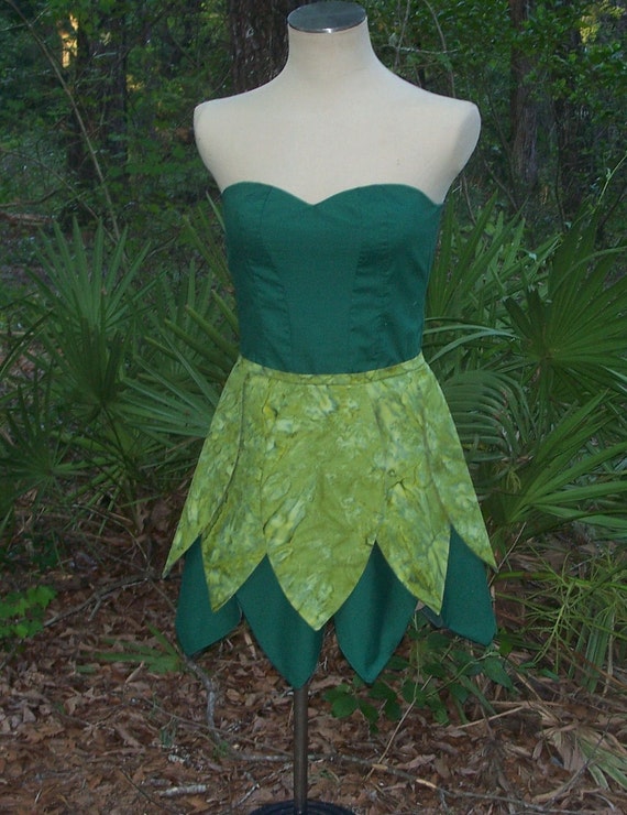 Tinkerbell Inspired Adult Sized Cosplay Costume 2 Piece