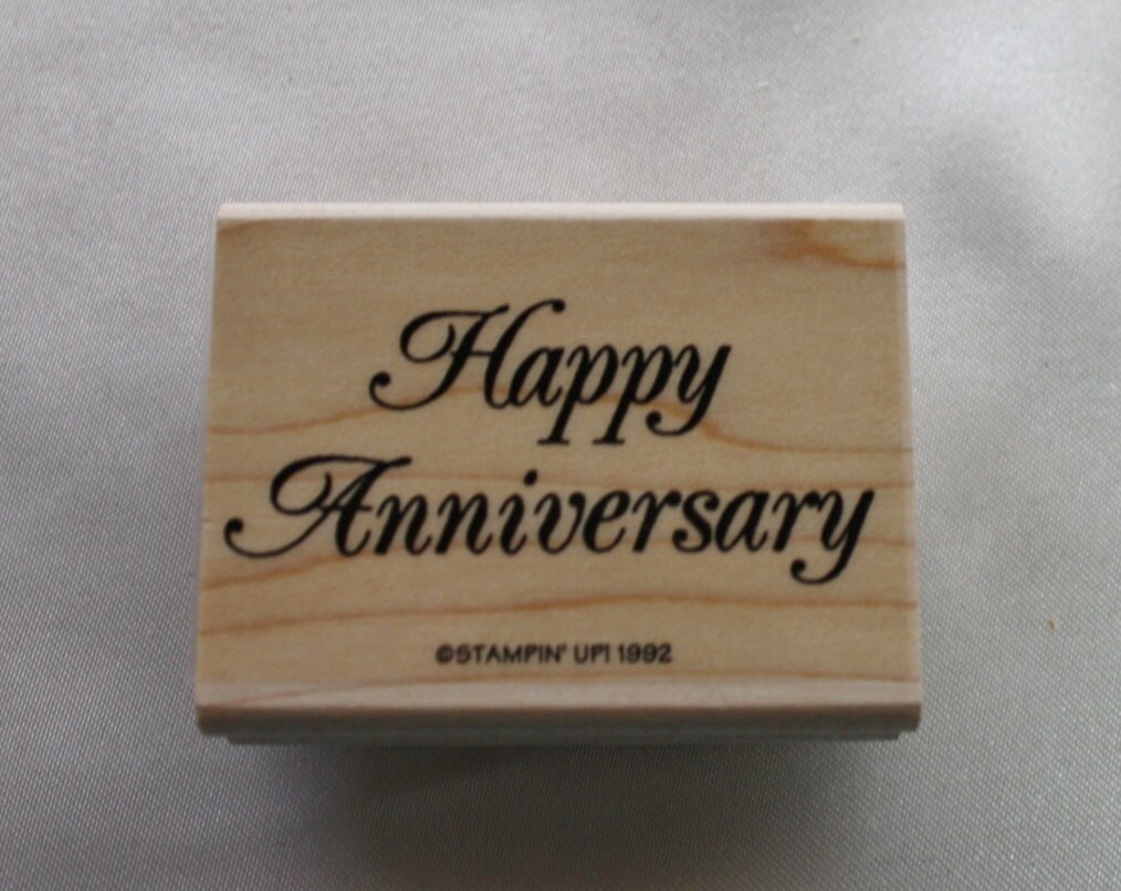 Happy Anniversary Rubber Stamp Stampin Up by BluetreeSewingStudio