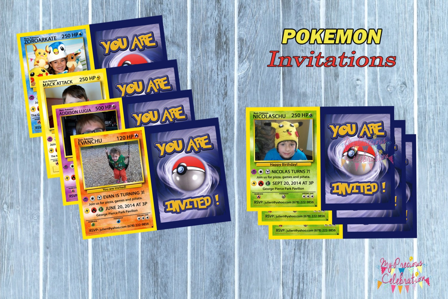 Pokemon Card Birthday Invitation 6