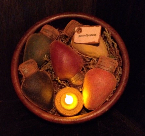 primitive christmas lights bowl fillers primitive christmas lights bowl fillers