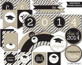 Personalized Graduation 2014 Party Printables Decorations Banner Toppers Flags Digital PDF DIY Il_170x135