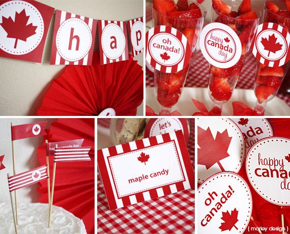  Canada  Day Party  Printables Collection Instant Download