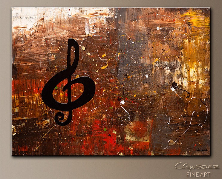 Music Abstract Painting by CGUEDEZ. Original Abstract Art.