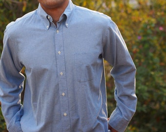Popular items for blue jean shirt on Etsy