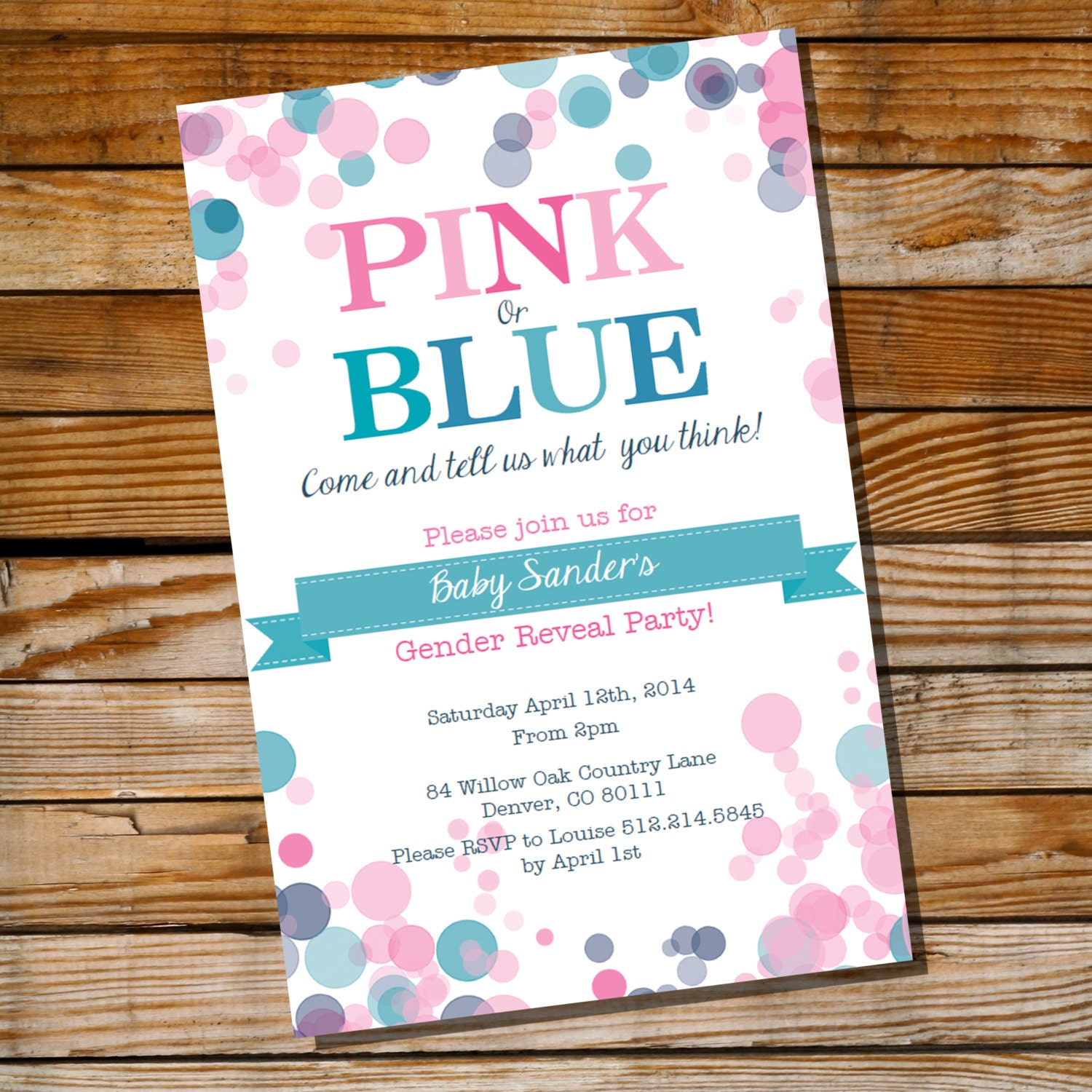 Gender Reveal Party Invitations 6