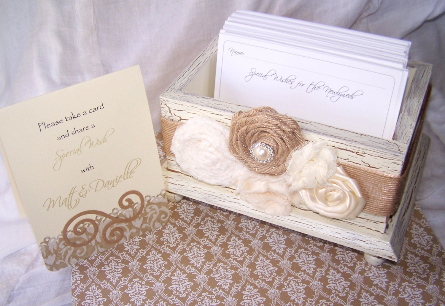 Custom Wedding Guest Book BOX Rustic Country by peachykeenday