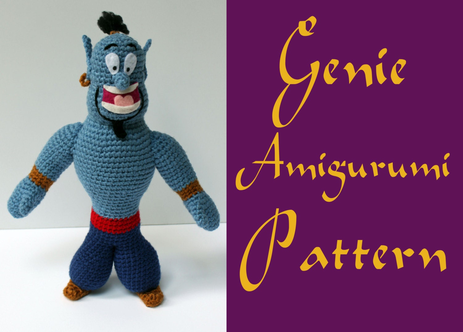 Crochet Pattern Genie Amigurumi PDF Instant Download