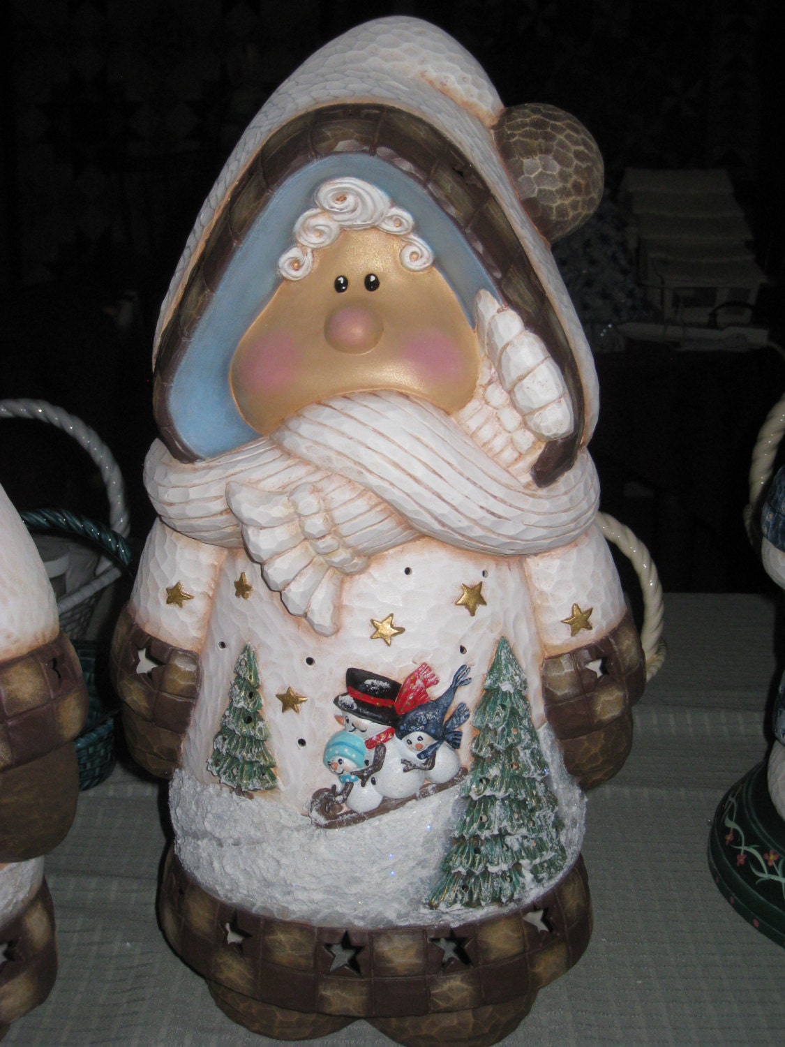 Christmas Mrs.Santa Claus ceramic hand painted by Joan