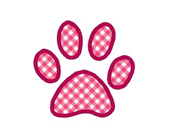 2 in 1 Cute Paw Print Embroidery Design and Applique Design