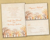 Wedding Invitation and RSVP Card Suite by VintageBellsAndCo