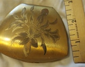 Vintage Elgin American  Face Powder Compact Flowered Gold Tone CL20-10