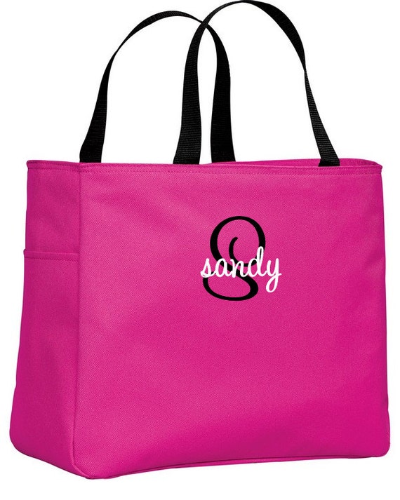 Sweetheart Monogrammed Tote Bag - Personalized Bridesmaids Tote Bags ...