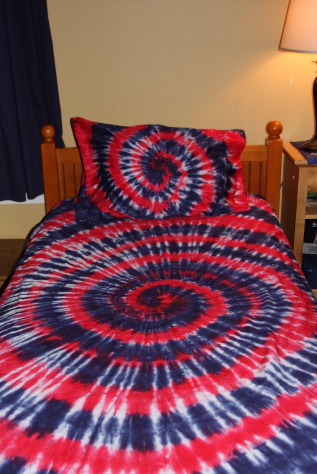 Tye dye sheets groovy hippie tie dye sheets red white and
