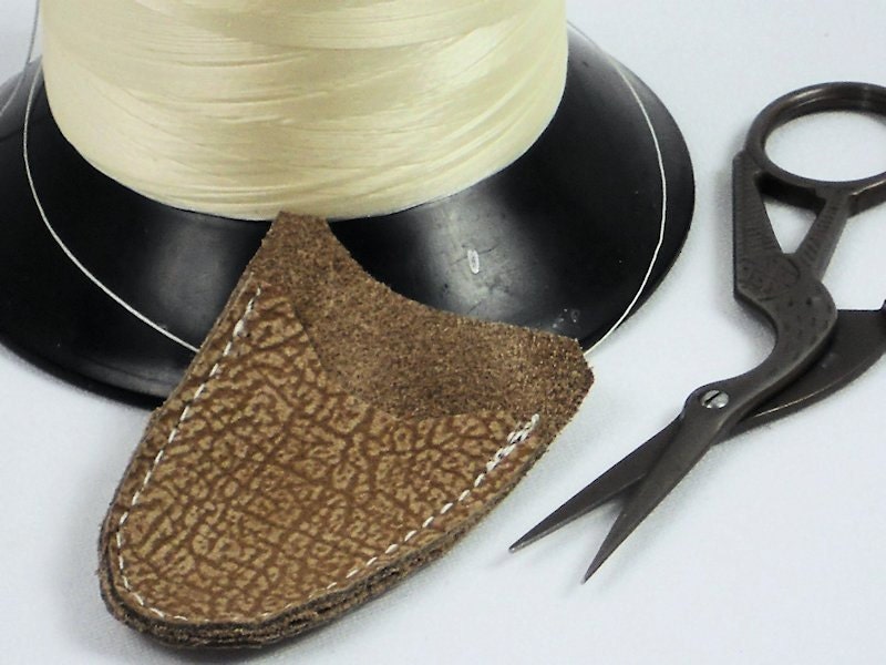 Leather Thimble for THUMB Soft Flexible Quilters Handmade