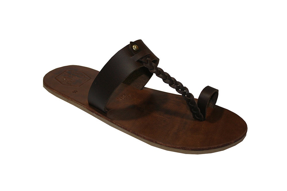 15 OFF Brown Leather Sandals for Women & Men Design 31