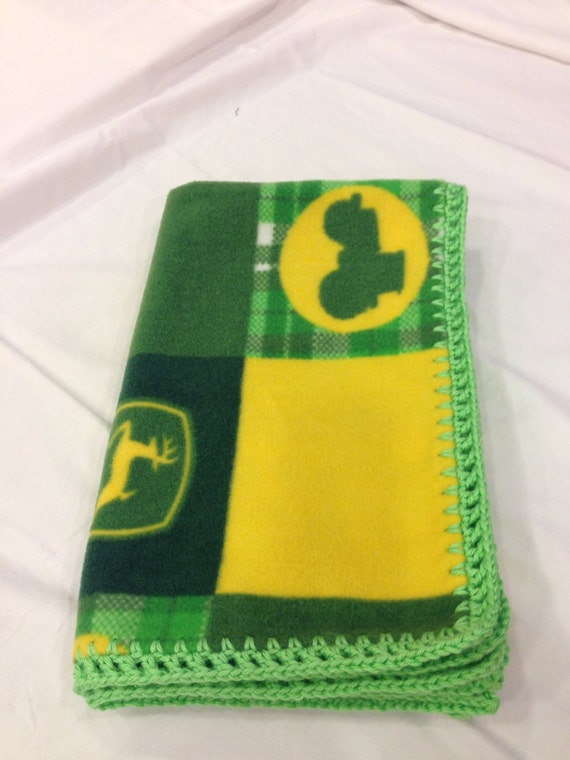 John Deere Fleece blanket by Wrensteele on Etsy