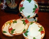 Vintage Franciscan Ware Apple Pattern Salad Dessert Bread Plate One (1) Vintage Franciscan Ware Apple Pattern Salad Dessert Bread Plate One (1)