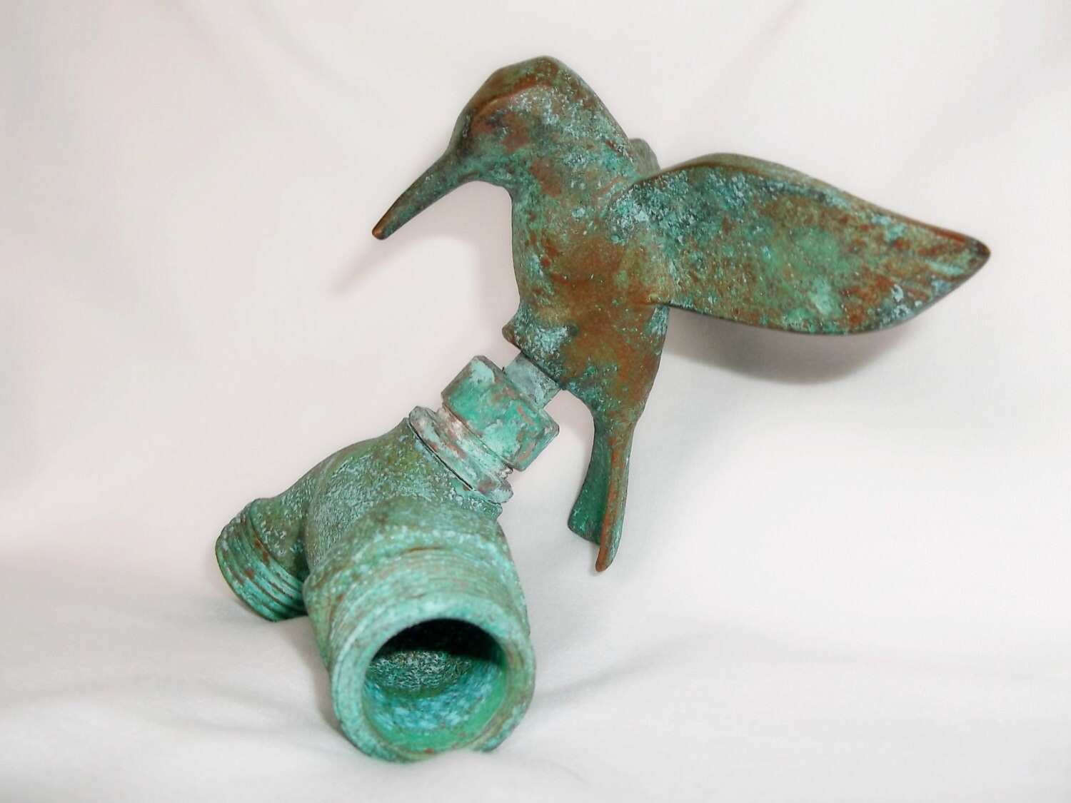 Vintage Brass Faucet humming bird brass garden home Ready