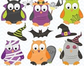 80% OFF SALE Halloween owls clipart commercial use, vector graphics, digital clip art, digital images - CL369 Il_170x135
