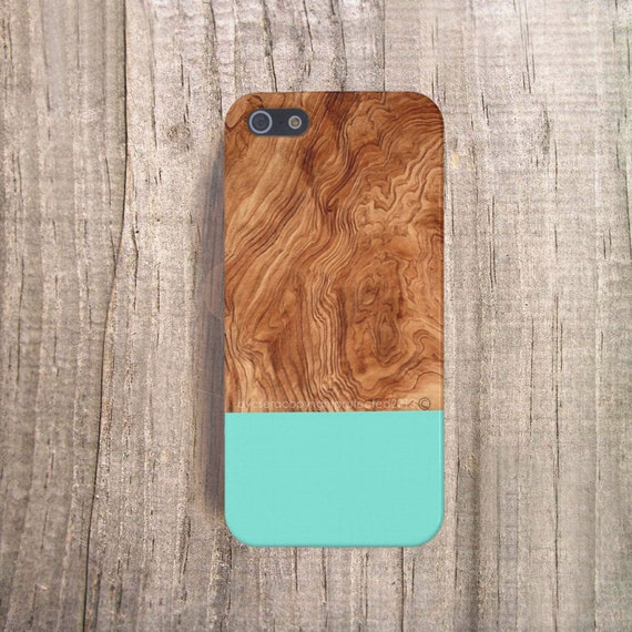 Mint Phone Case Wood Print, iPhone5 Case Mint Wood Print, iPhone 4 Case Wood Print, Mint iPhone 5S Case, Wood Print Samsung Galaxy S4 Case