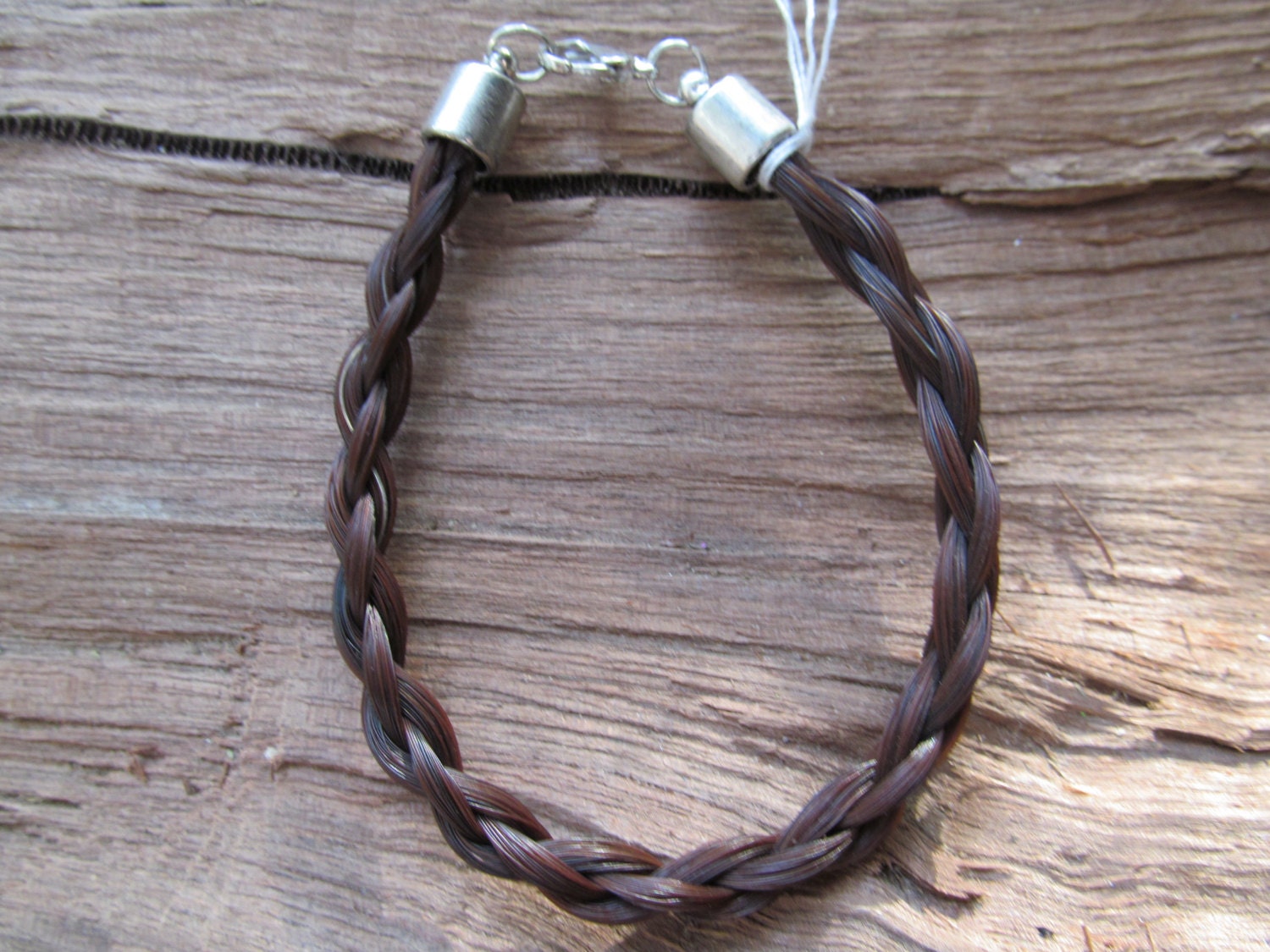 Braided horse hair bracelet sorrel chestnut by ...