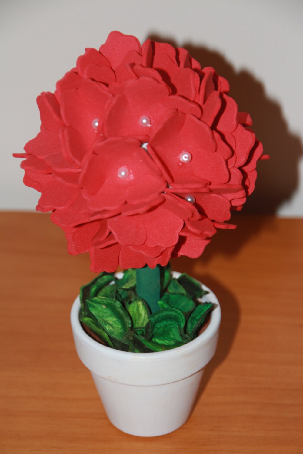 Small Topiary tree of roses made in Foam by