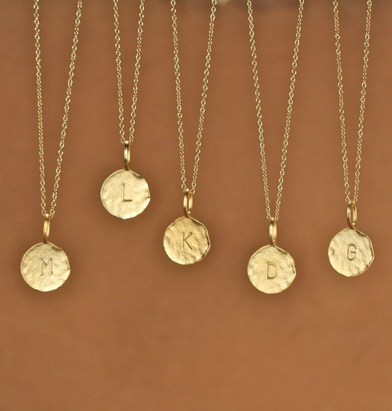 Gold letter necklace initial necklace alphabet necklace