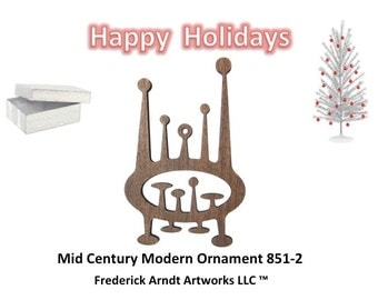 851-2 Mid Century Modern Christmas Ornament