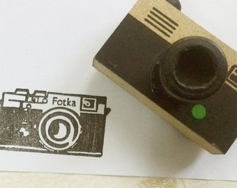 Korean wooden wood square Camera Rubber Stamp Set stamp up stampin up