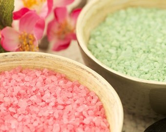 Bath Salts 5 lbs - All Natural Sea Salt Blend - Choose from 150 Scents and 20 Colors