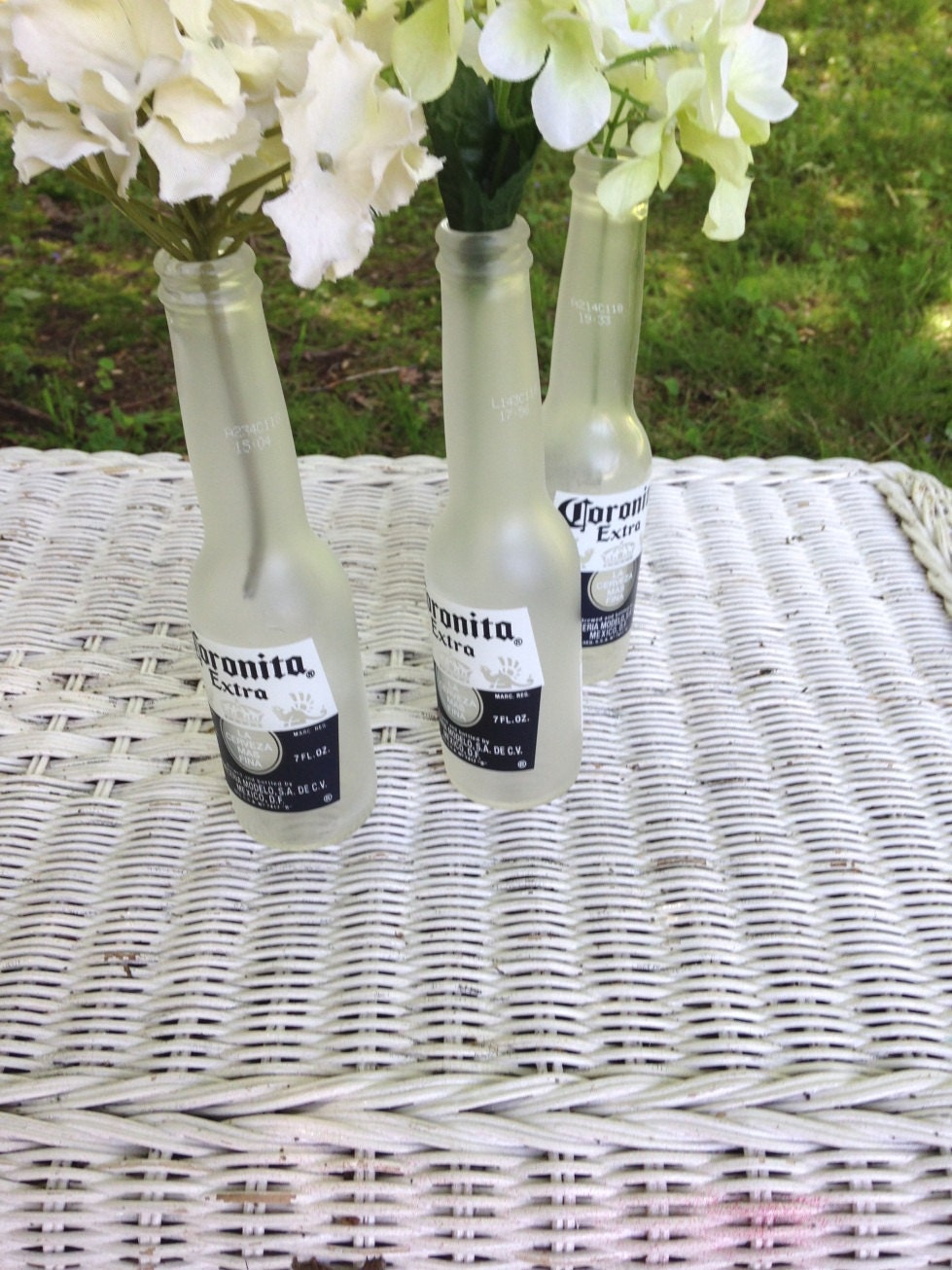 Frosted glass Coronita Extra Beer Bottles mini Corona table