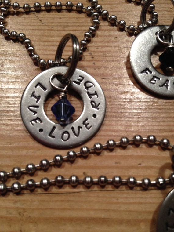 Items similar to Hand stamped stainless steel necklace. on Etsy
