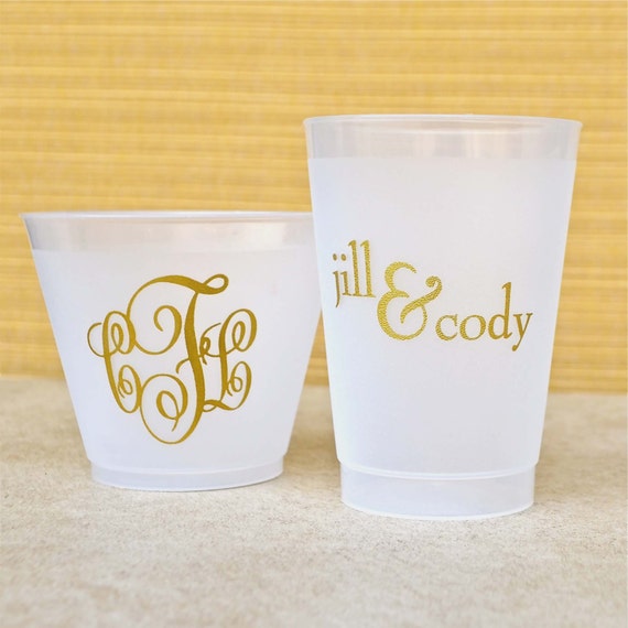 Personalized Shatterproof Wine Cups Frosted Plastic Party