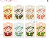 ON SALE 50 % OFF Printable Gift Tags, Warm Wishes text, knitted mittens, hearts, Christmas stocking hang tag, home made gift, Png Pdf file, Il_170x135