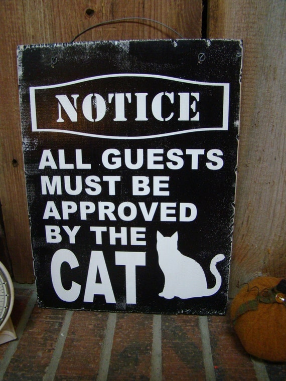 Download Items similar to Cat Lover's sign snarky humor Annie's ...