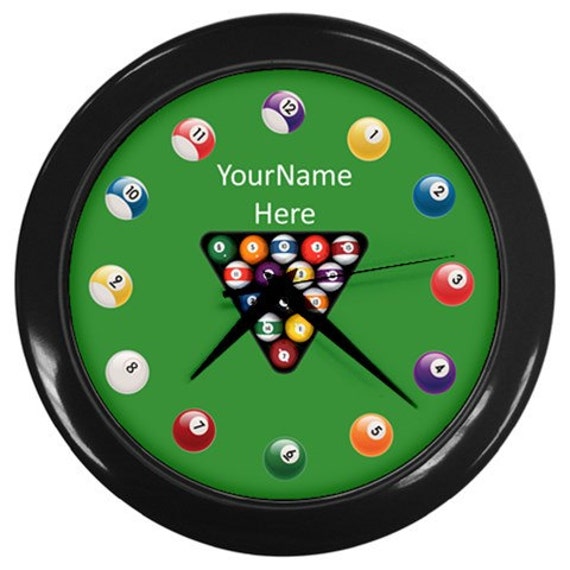 Pool Table Billiard Personalized Wall Clock Billard Great