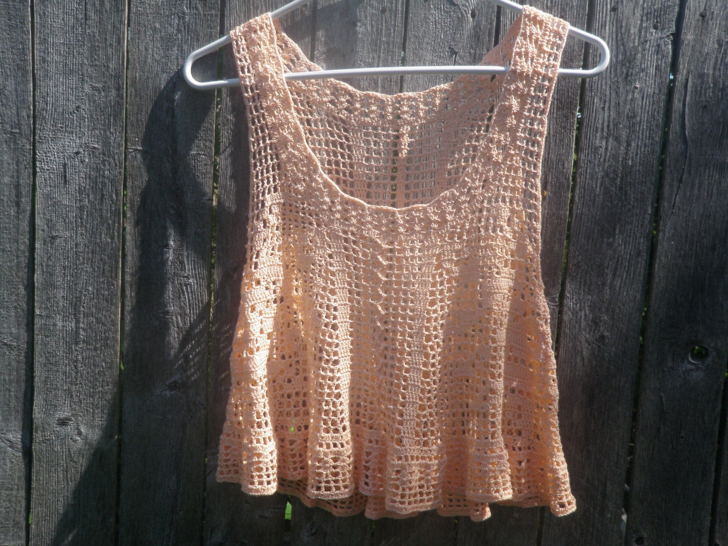 Crochet tank top womens tank top Made to order filet