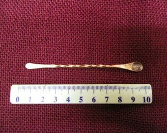 medieval copper dress or apothacaries spoon baynard house london find 1350-1400AD