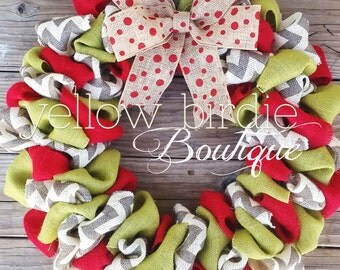 Holiday Wreath, Christmas Wreath, Christmas Wreaths, Christmas Burlap Wreath, Holiday Wreaths