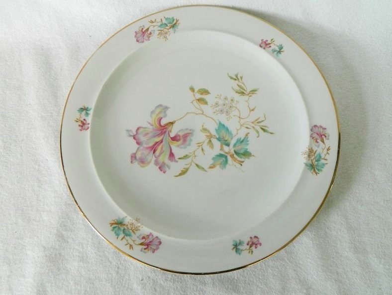 10 OFF Thomas Germany porcelain plate with floral decoration (orchid