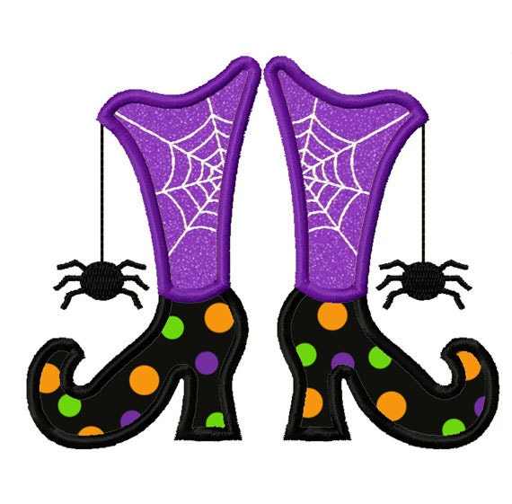 Witch Boots Applique Machine Embroidery Design No Witch Boots Applique Machine Embroidery Design No