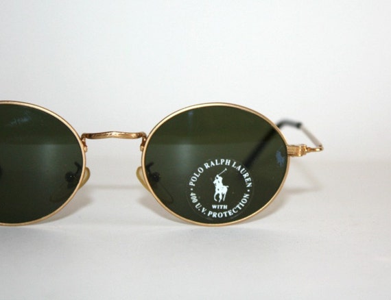 Vintage Sunglasses Polo Ralph Lauren 752s Steampunk Oval 