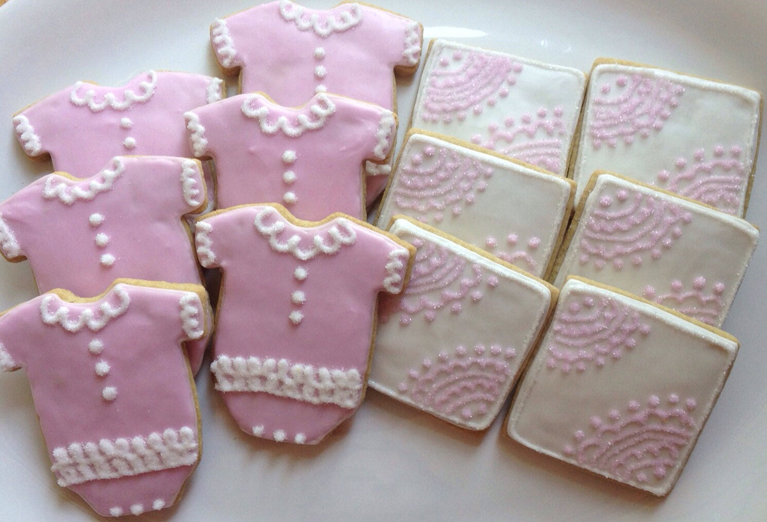 Baby Girl Pink Onesie Sugar CookiesGluten Dairy Egg Nut