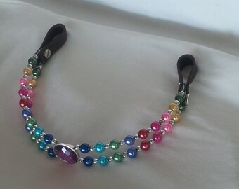 Jewel It Yourself 19" Beaded Rainbow DIY Browband Kit! All the materials you need to make your own beaded browband for your horse's bridle!